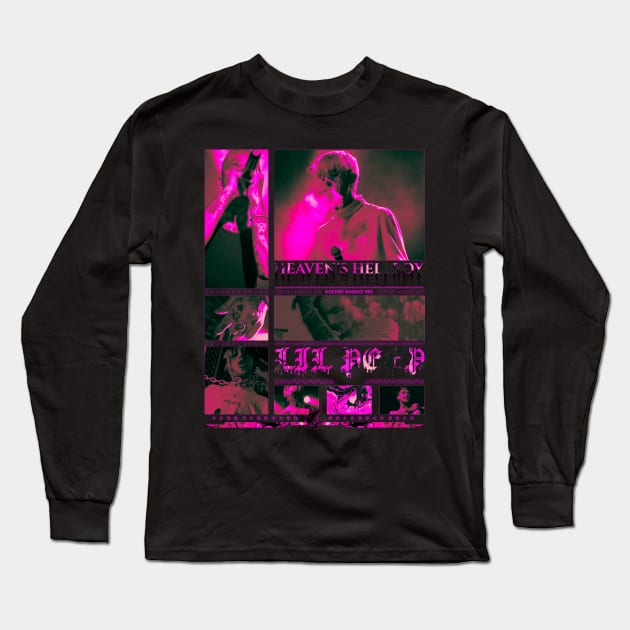 Lil Peep Pink Long Sleeve T-Shirt by VanessaBorusse